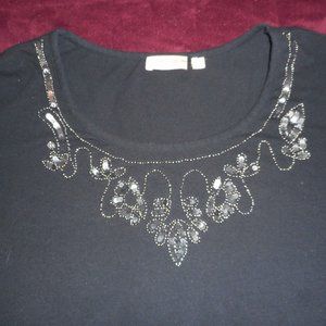 Choices beeded black top Size L